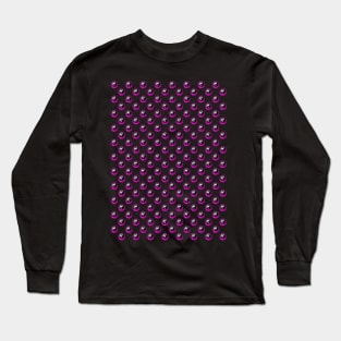 Yin Yang Design - Pink Color Pattern Long Sleeve T-Shirt